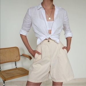 The Limited Khaki Highwaisted Chinos Shorts